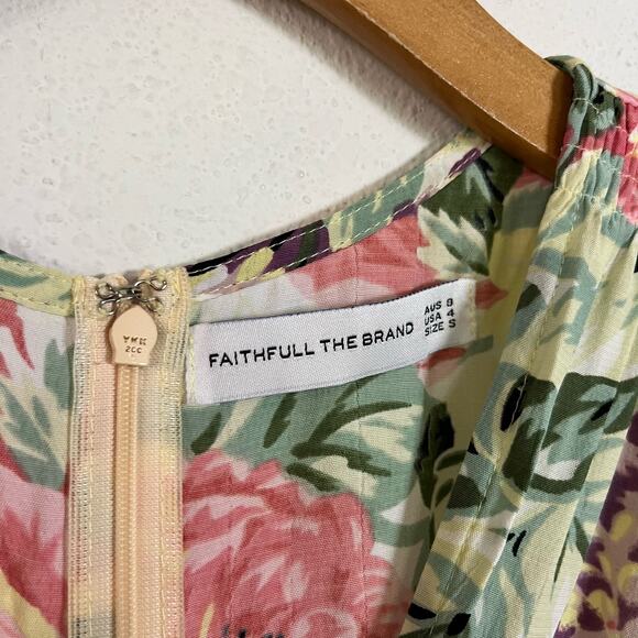 Faithfull The Brand Anthropologie Vittoria Midi Tea Dress // Size‎ US 4 Small - Picture 5 of 7